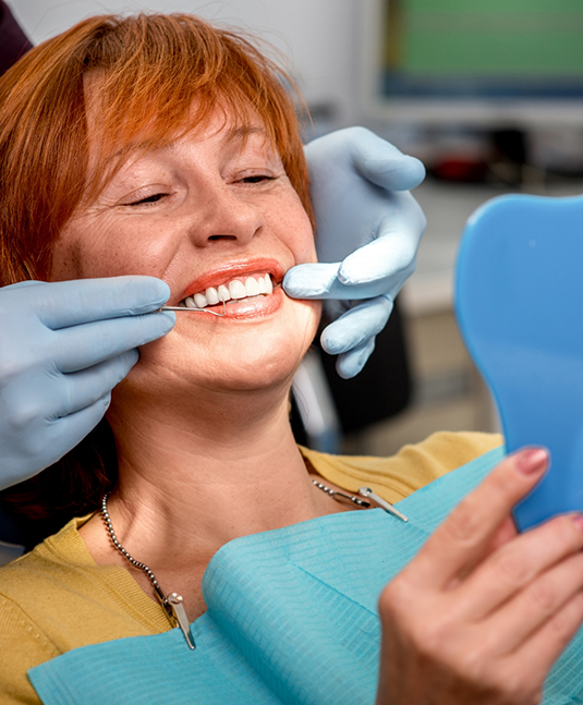 Selfie of man and woman smiling after aesthetic dentistry in San Jose